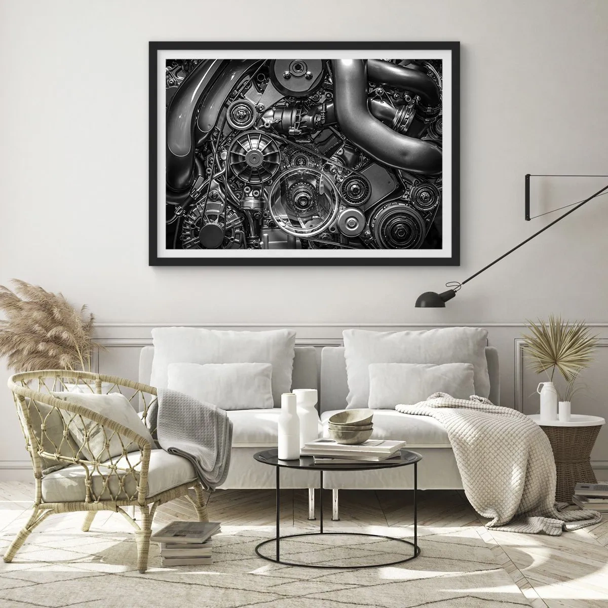 Poszter fehér keretben - A mechanika költészete - 70x50 cm
