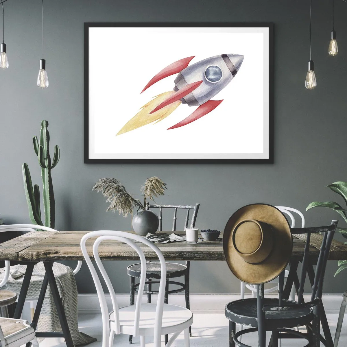 Poszter fehér keretben - Magasabbra, gyorsabban, messzebbre - 70x50 cm