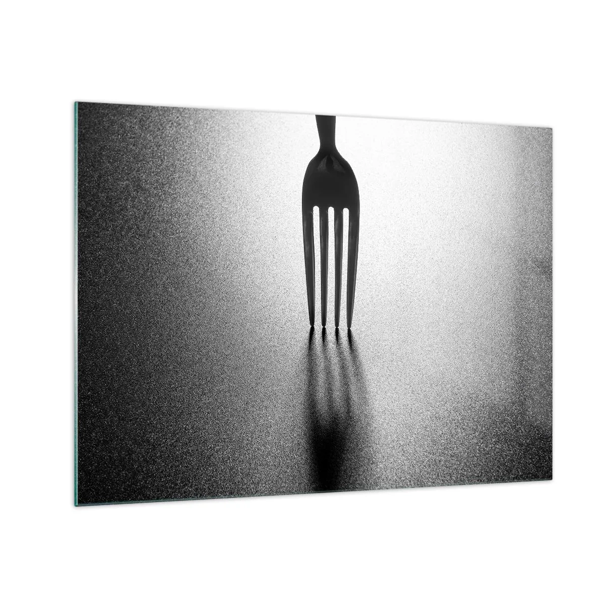 Üveg kép - Egy villa árnyékot vet minimalista fekete-fehér kompozícióban - 70x50cm - Fény és árnyék - Modern fali dekoráció nappalihoz és hálószobához ARTTOR