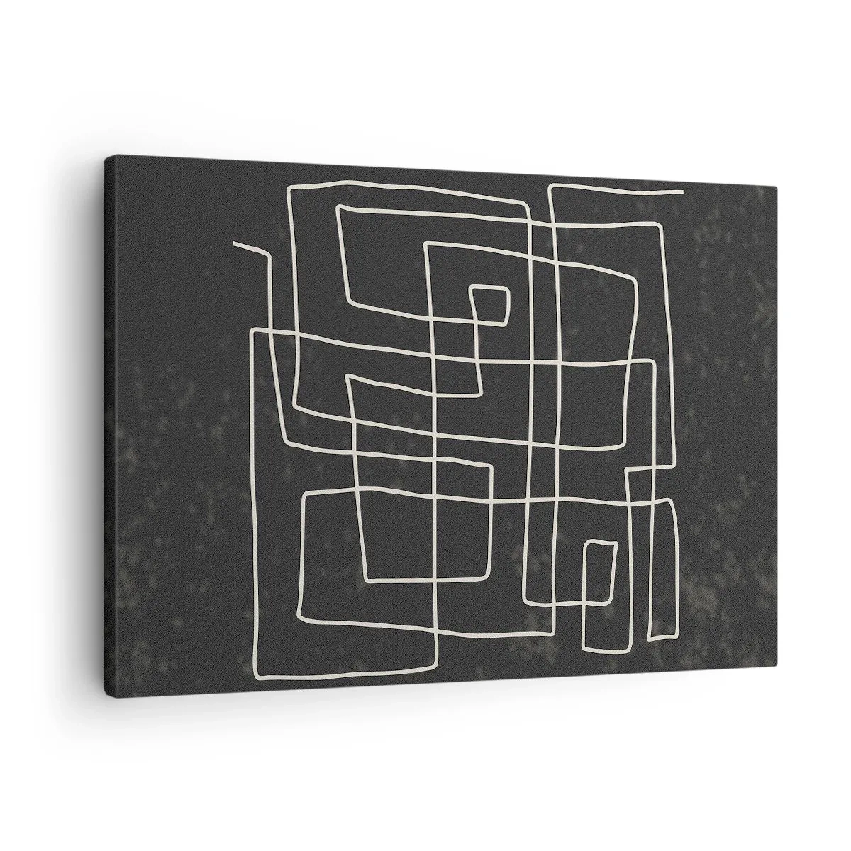 Vászonkép - Absztrakt geometrikus minta sötét háttér előtt - 70x50cm - Nem olyan egyszerű - Modern fali dekoráció nappalihoz és hálószobához ARTTOR
