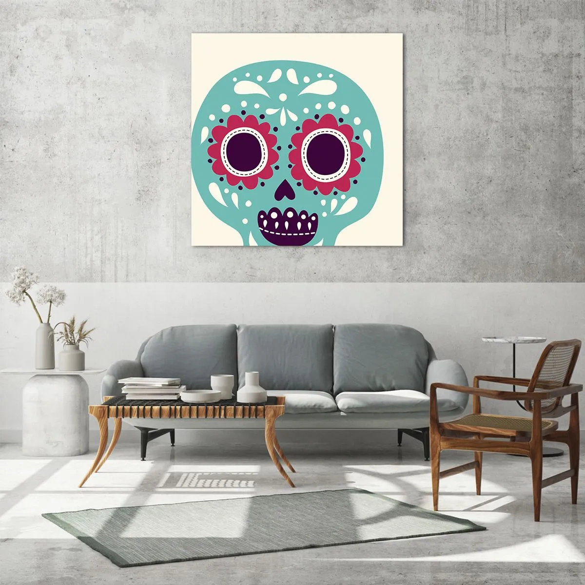 Üveg kép - Az élet - szórakozás a halálig - 30x30 cm