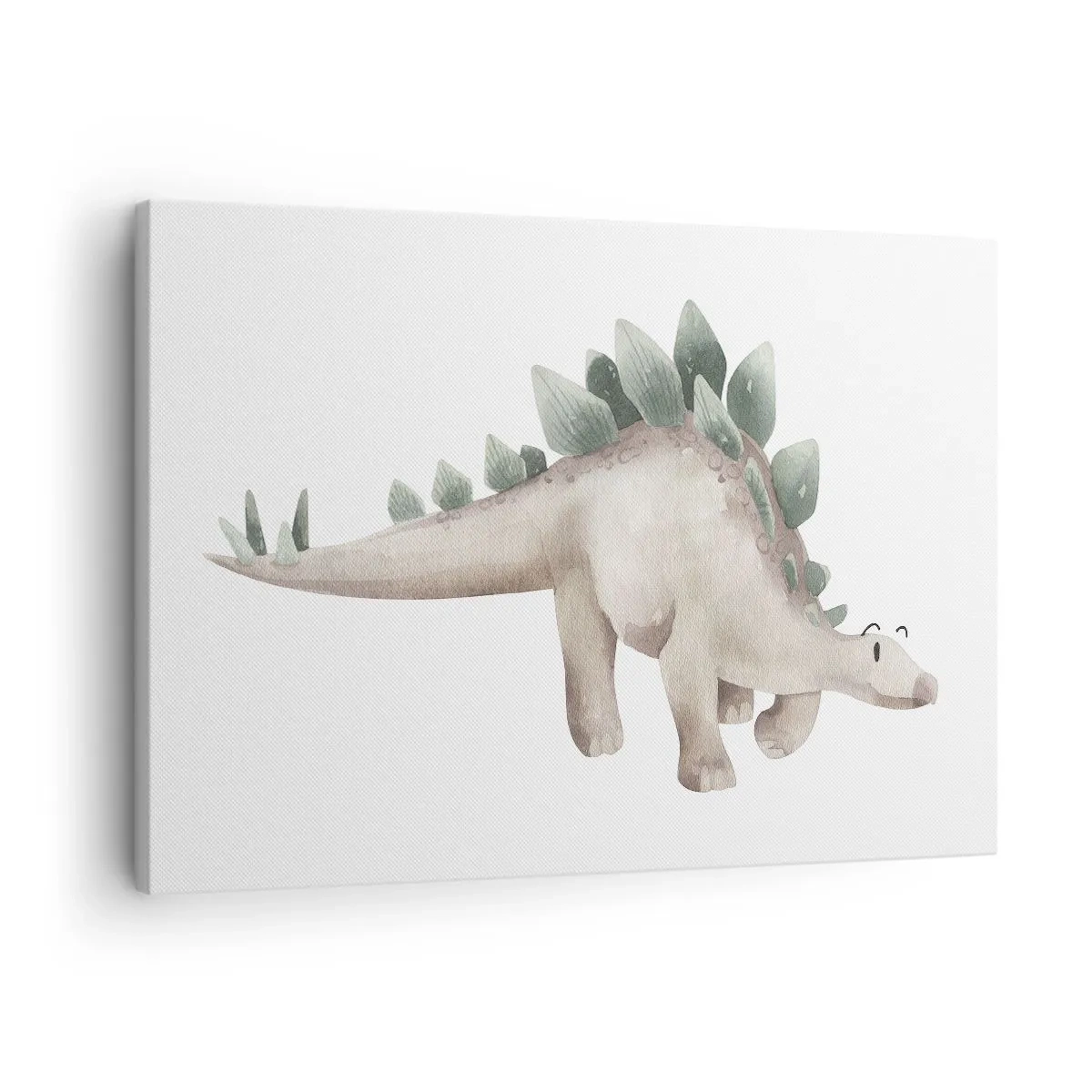 Vászonkép - Egy aranyos dinoszaurusz pasztell színekben - 70x50cm - A barátotok - Modern fali dekoráció nappalihoz és hálószobához ARTTOR