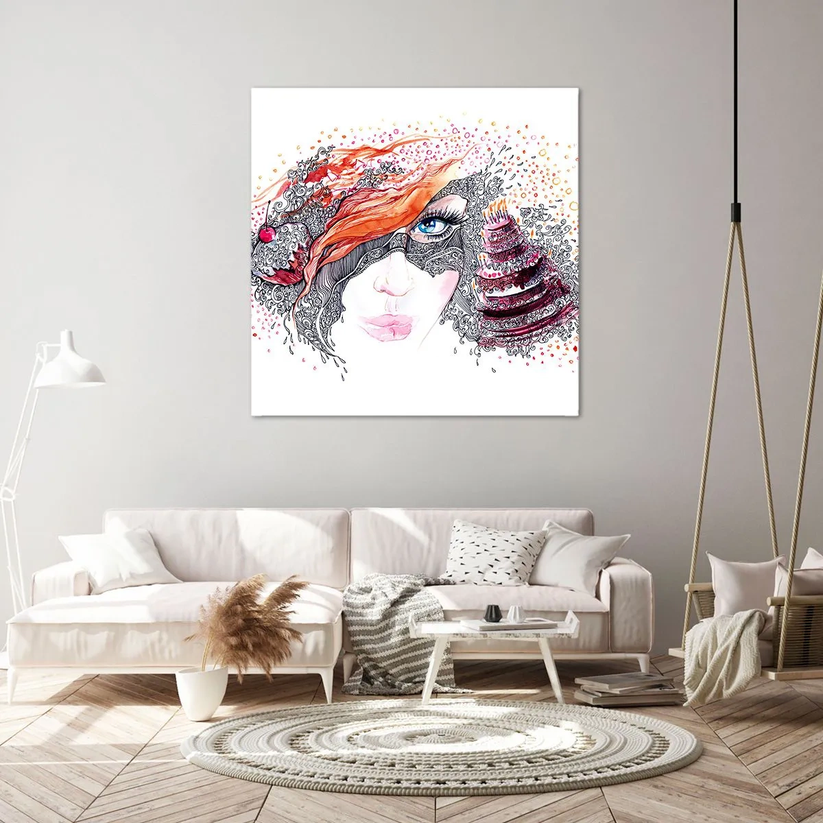 Vászonkép - Vele minden nap ünnep - 30x30 cm