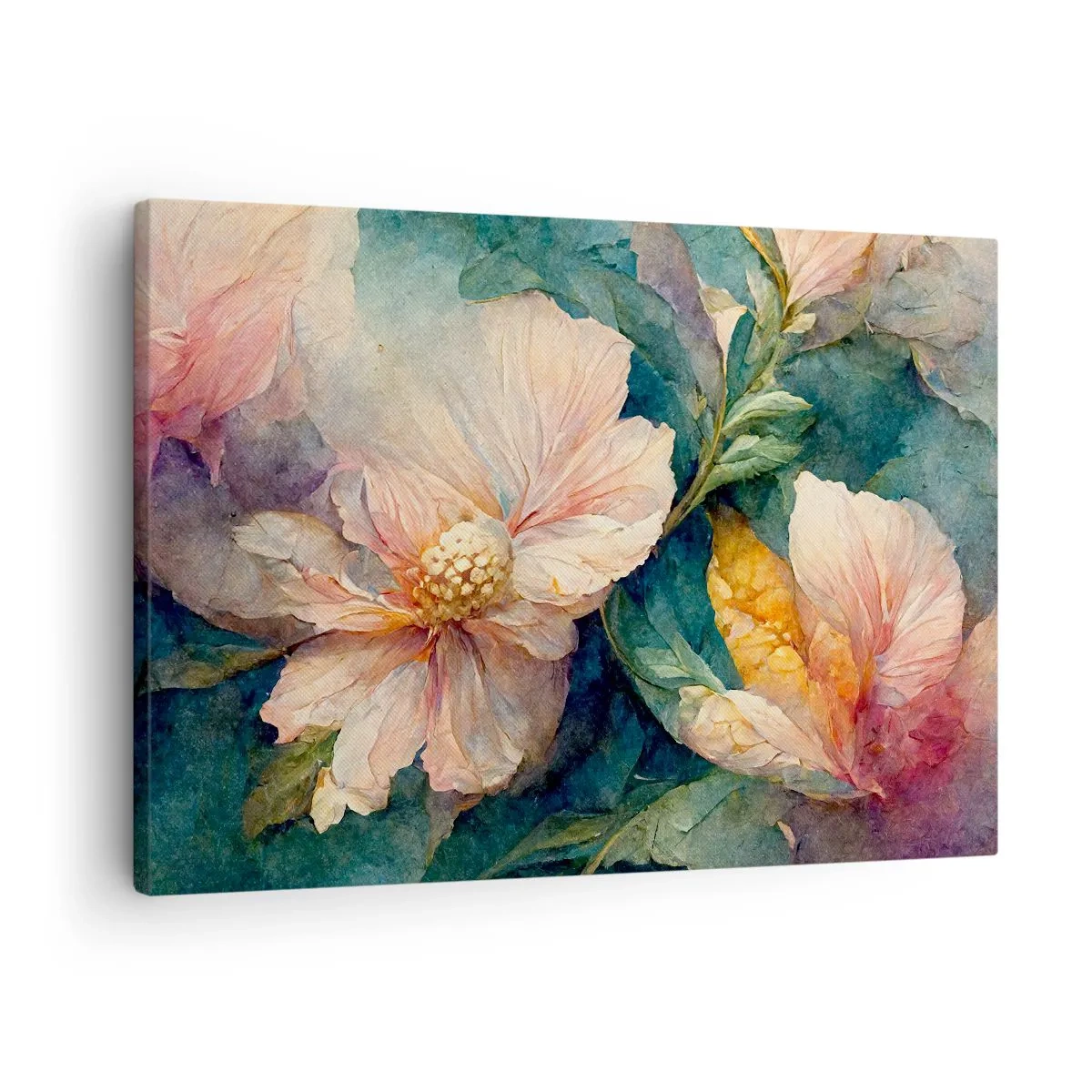 Vászonkép - Finom virágok pasztell színekben - 70x50cm - A nagyon finomság - Modern fali dekoráció nappalihoz és hálószobához ARTTOR