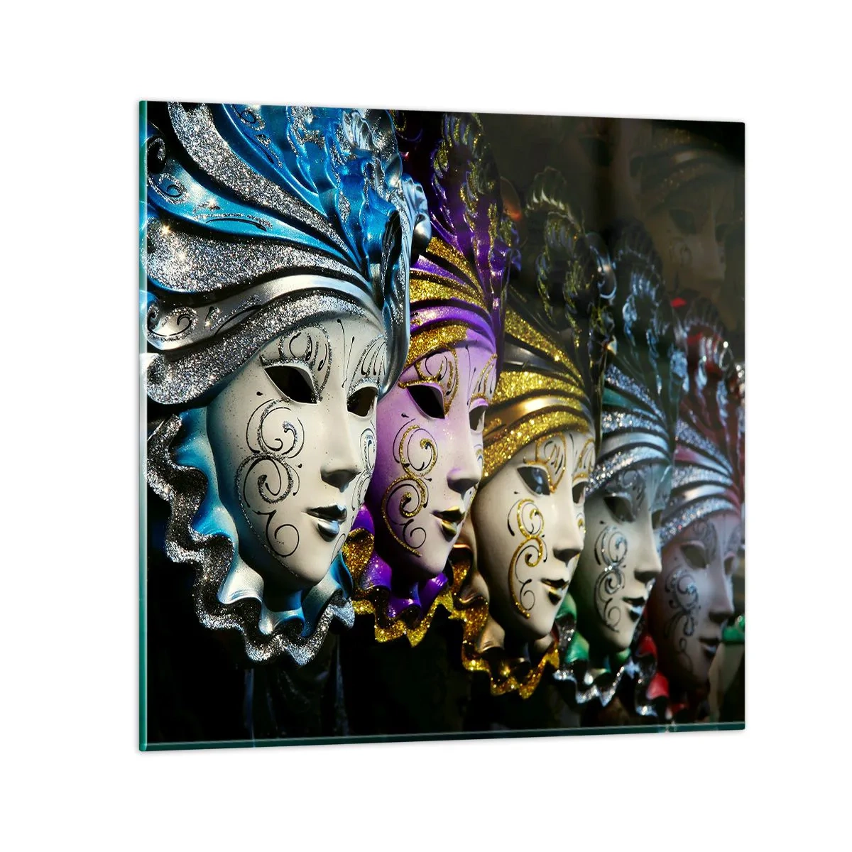 Üveg kép - Rejtély aranyban és ezüstben - 30x30 cm