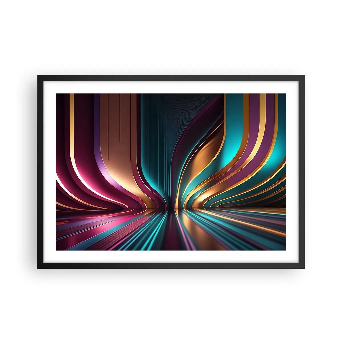 Poszter fehér keretben - A fény építészete - 70x50 cm