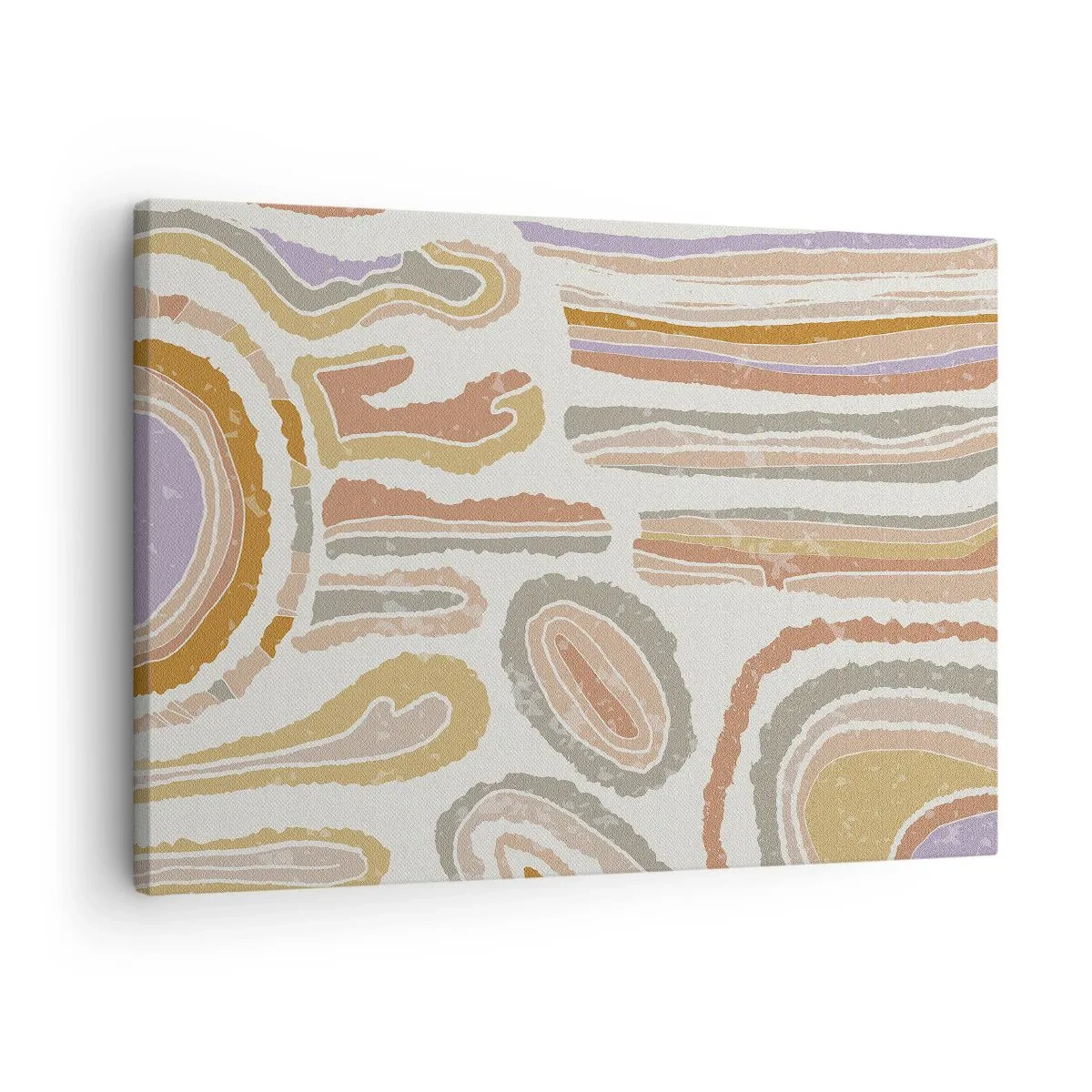 Vászonkép - Absztrakt formák színes keresztmetszetei - 70x50cm - Színes keresztmetszetek - Modern fali dekoráció nappalihoz és hálószobához ARTTOR