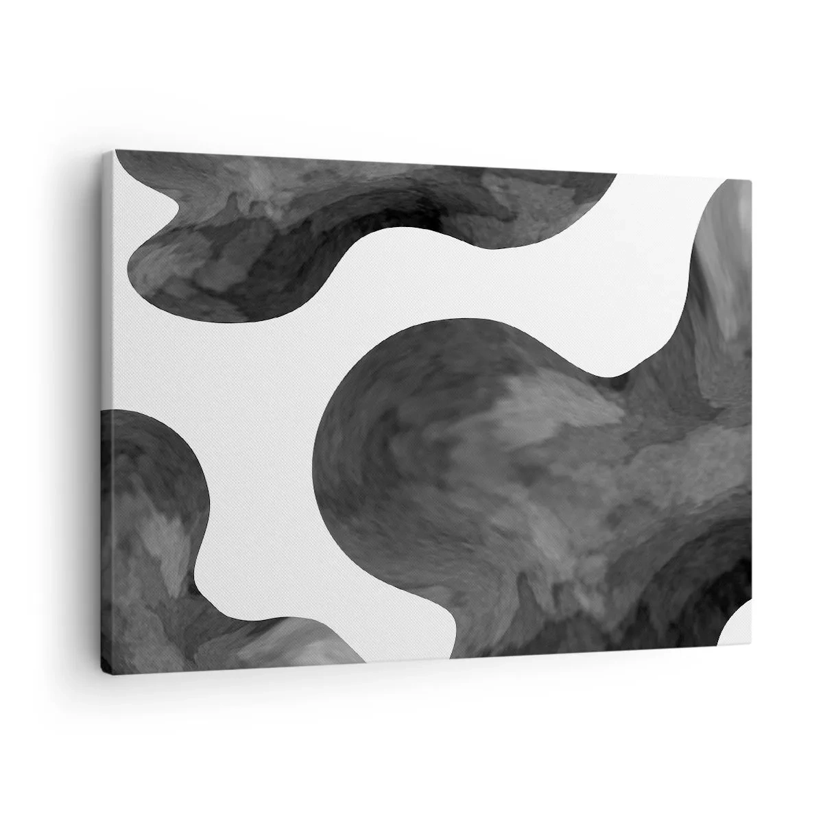 Vászonkép - Absztrakt minta szürke és fehér árnyalatokban - 70x50cm - A tejút - Modern fali dekoráció nappalihoz és hálószobához ARTTOR