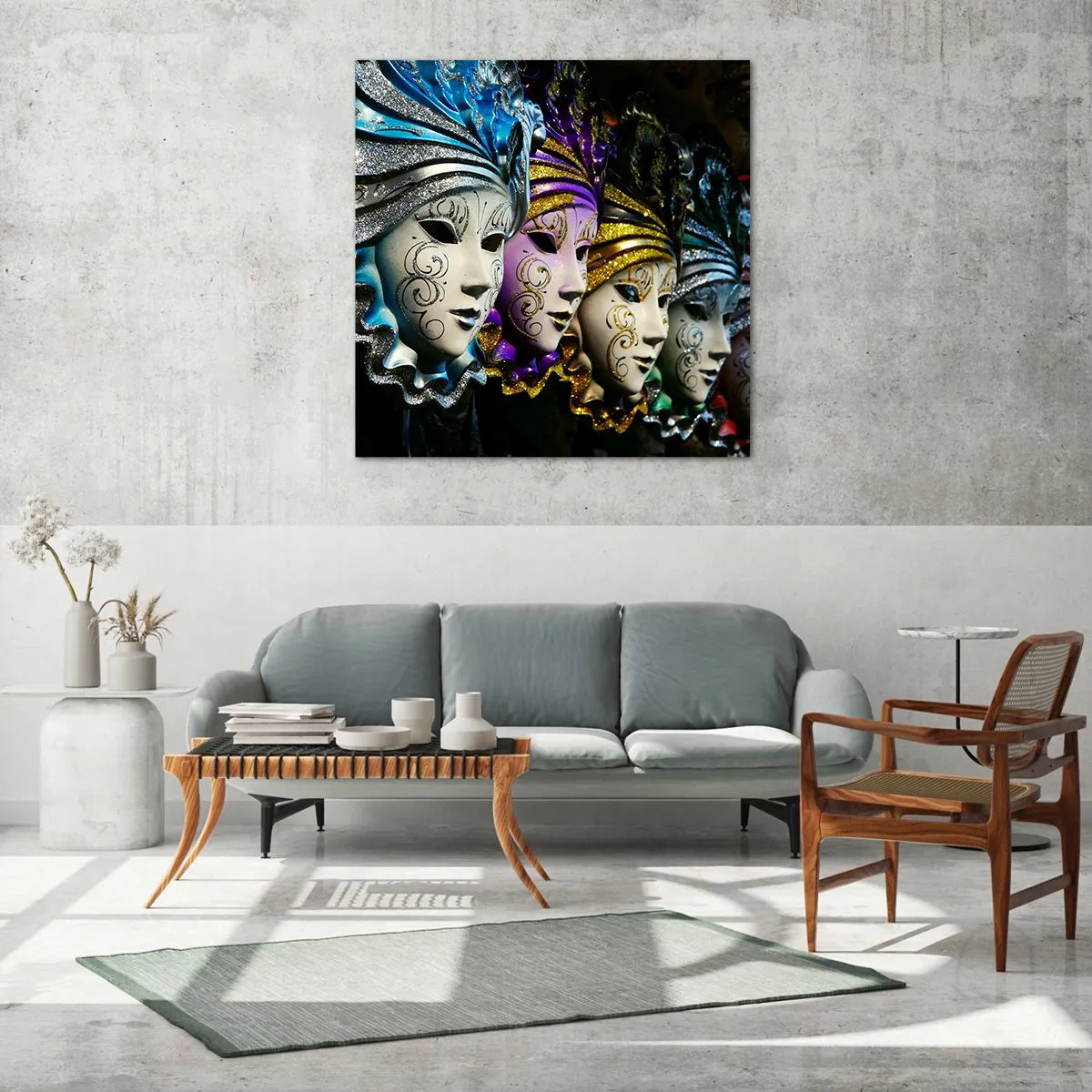 Üveg kép - Rejtély aranyban és ezüstben - 30x30 cm